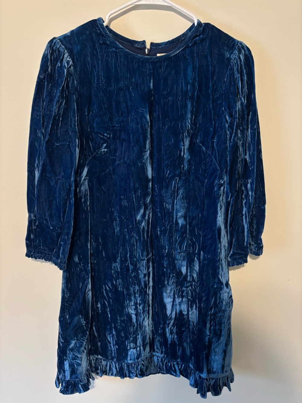 Shoshanna Midnight Blue Crushed Velvet Mini Dress - Picture 2 of 10